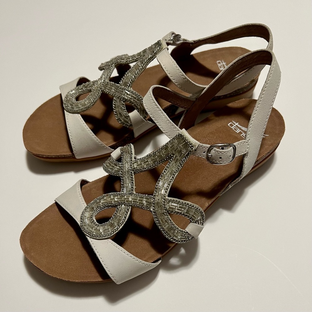 Dansko Reeta Gladiator Sandal 40 9 1/2 10 Ivory